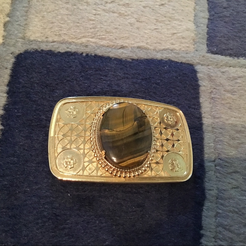 Gold Tiger’s Eye Belt Buckle
